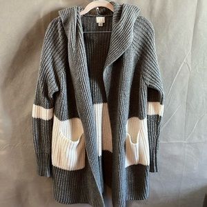 A New Day Women’s Cardigan Grey/White Large